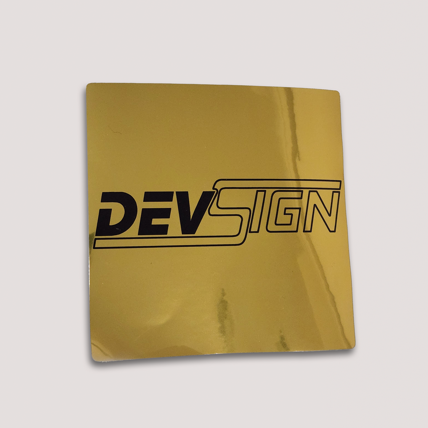 GOLD CHROME SQUARE STICKERS