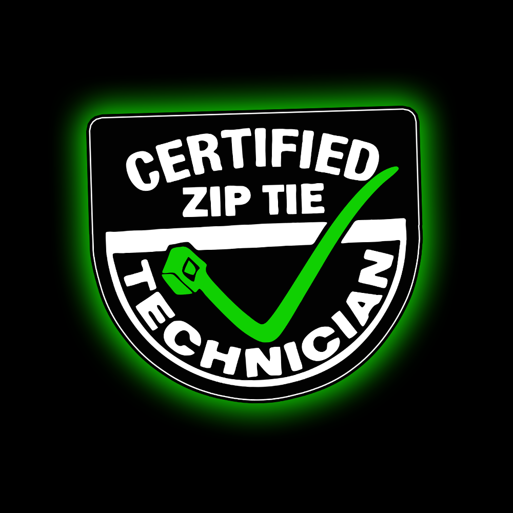 CERTIFIED ZIP TIE TECHNICIAN STICKER – DEVL Designs Australia