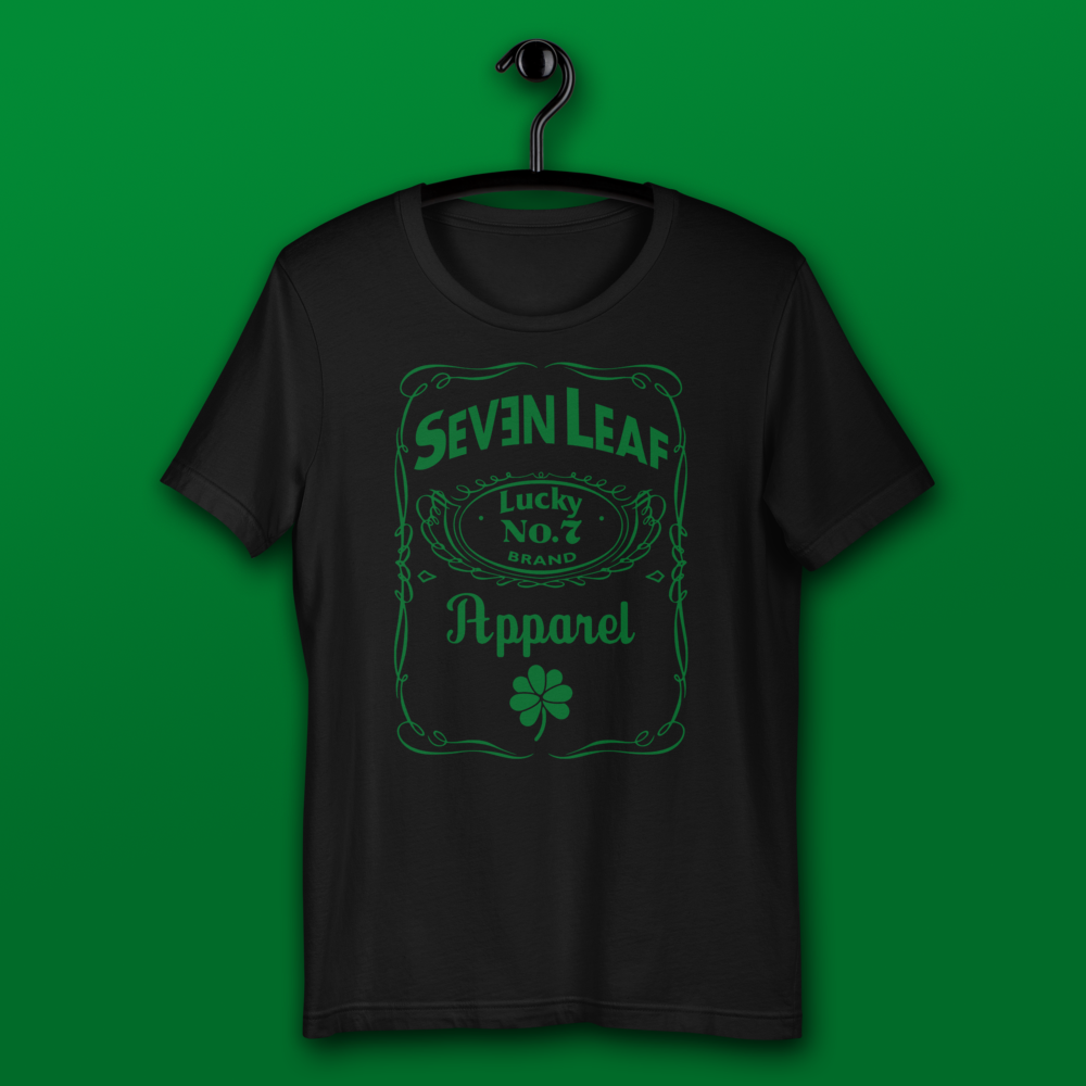 SEVEN LEAF LUCKY NUMBER 7 GREEN TEE - DEVL Designs Australia