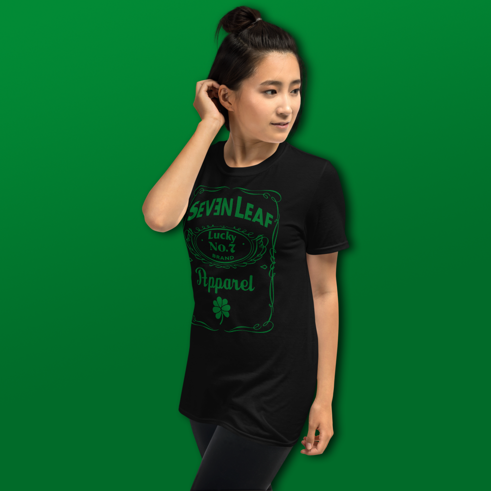 SEVEN LEAF LUCKY NUMBER 7 GREEN TEE - DEVL Designs Australia