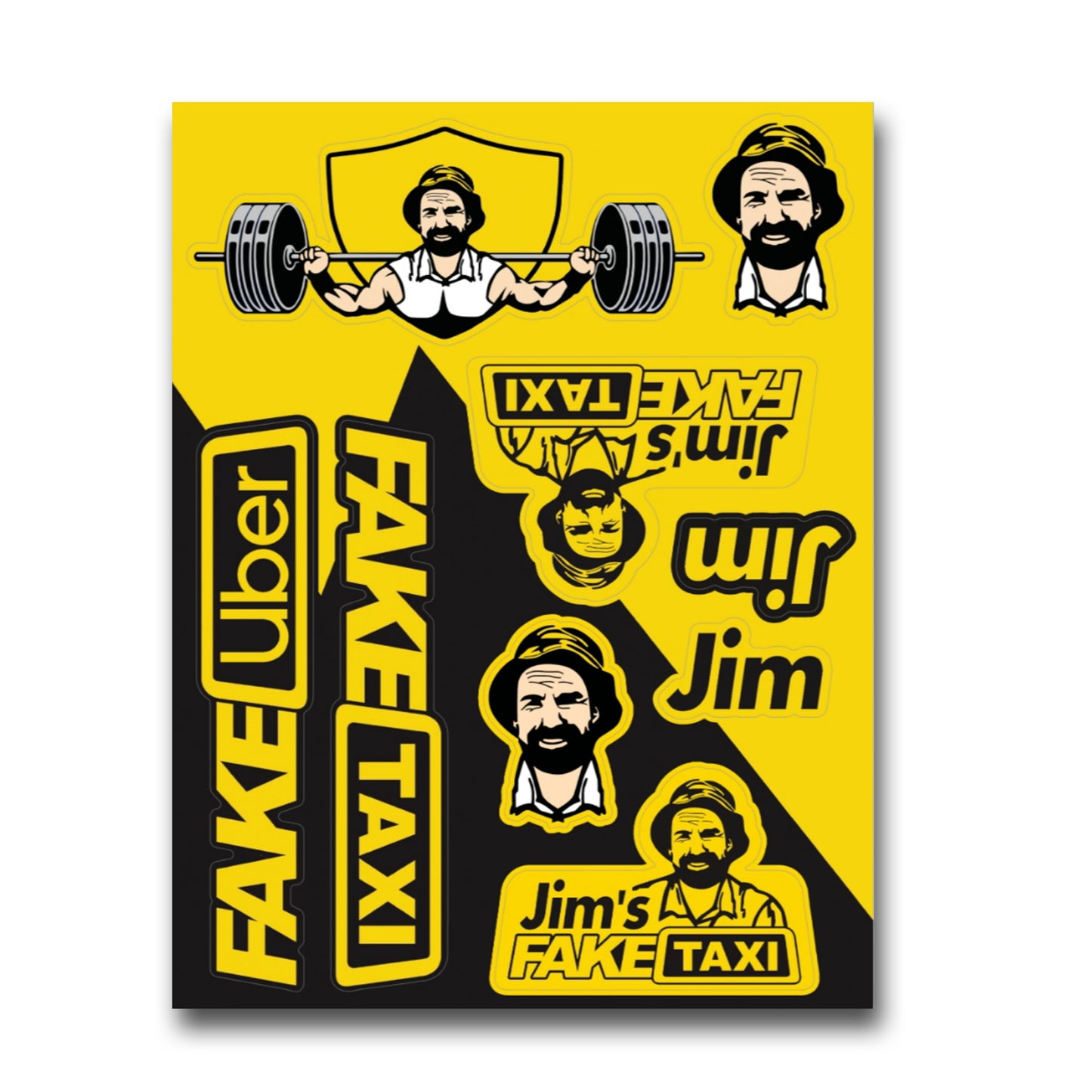 JIM'S FAKETAXI STICKER SHEET - DEVL Designs Australia