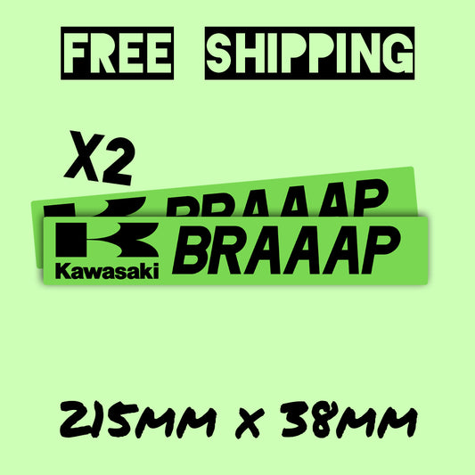 KAWASAKI BRAAAP MX SWINGARM STICKERS - DEVL Designs Australia