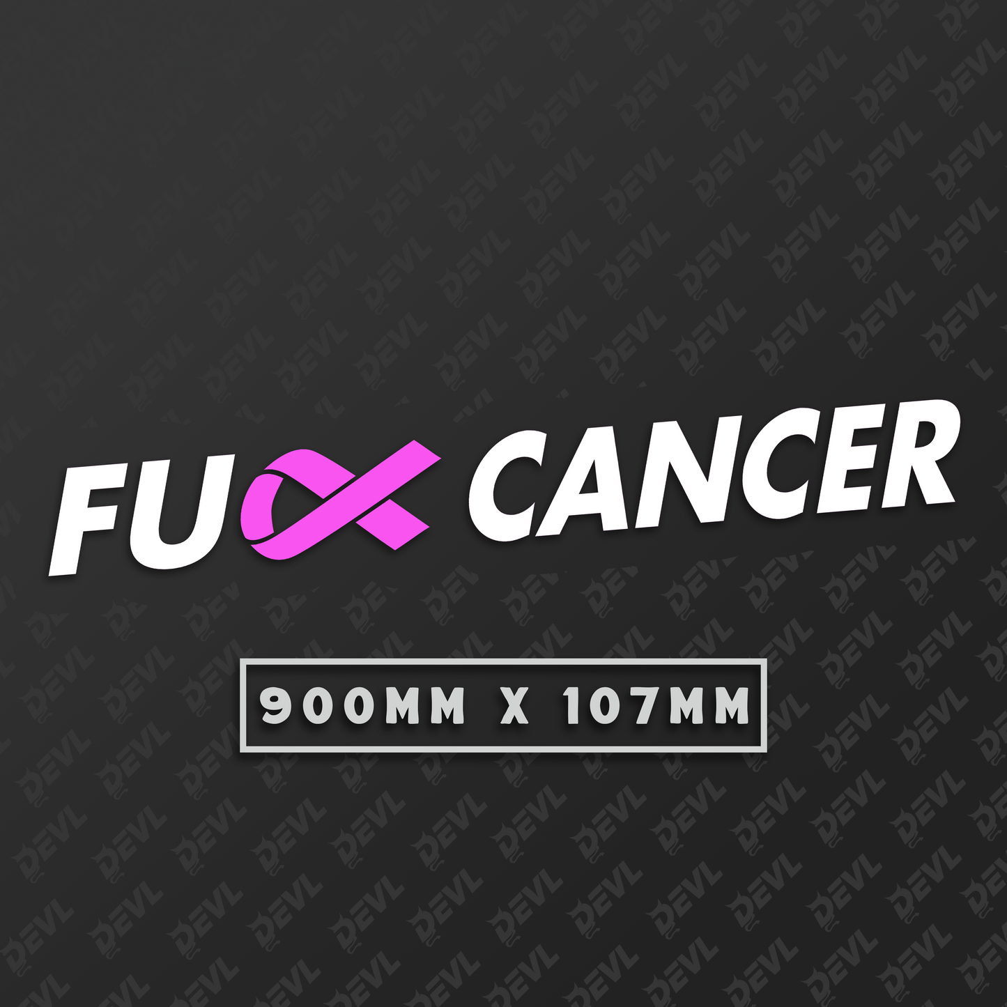 FU CANCER WINDOW BANNER STICKER