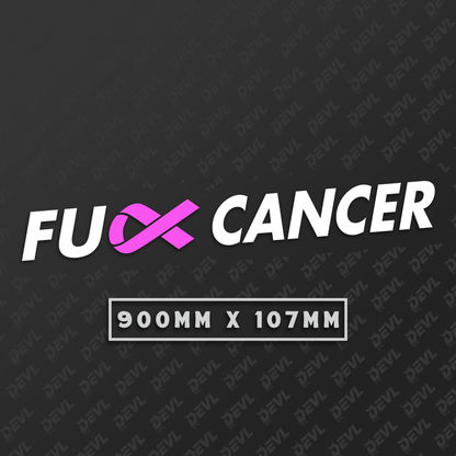 FU CANCER WINDOW BANNER STICKER