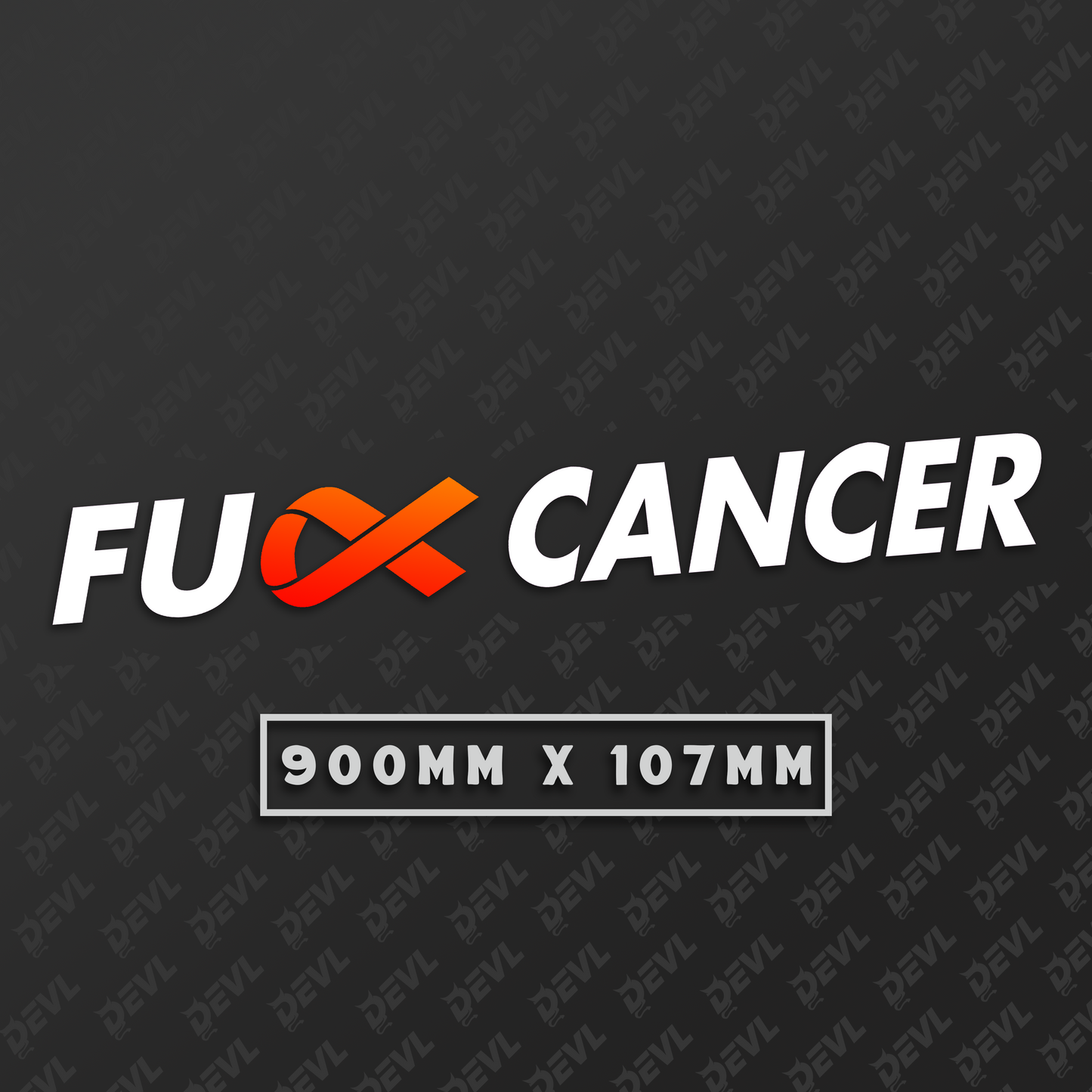FU CANCER WINDOW BANNER STICKER