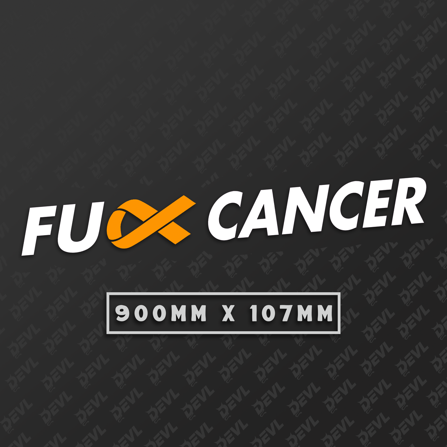 FU CANCER WINDOW BANNER STICKER
