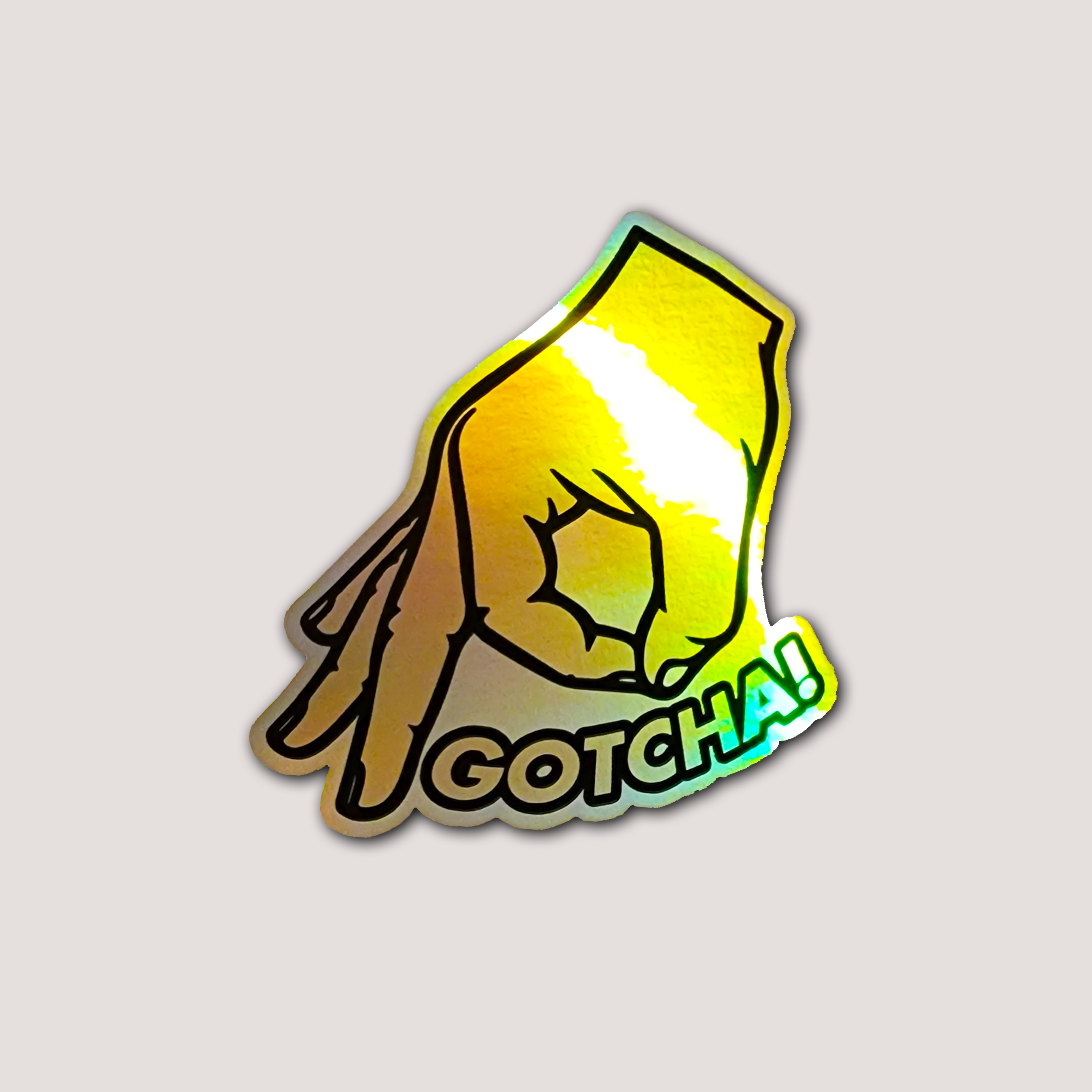 HOLOGRAPHIC GOTCHA STICKER – DEVL Designs Australia