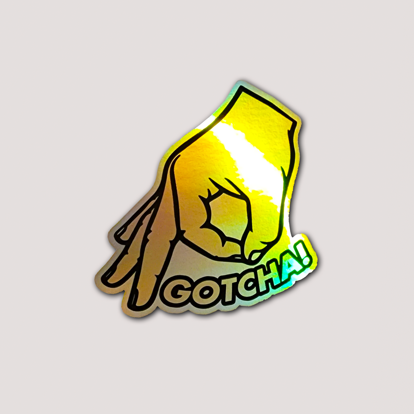 HOLOGRAPHIC GOTCHA STICKER