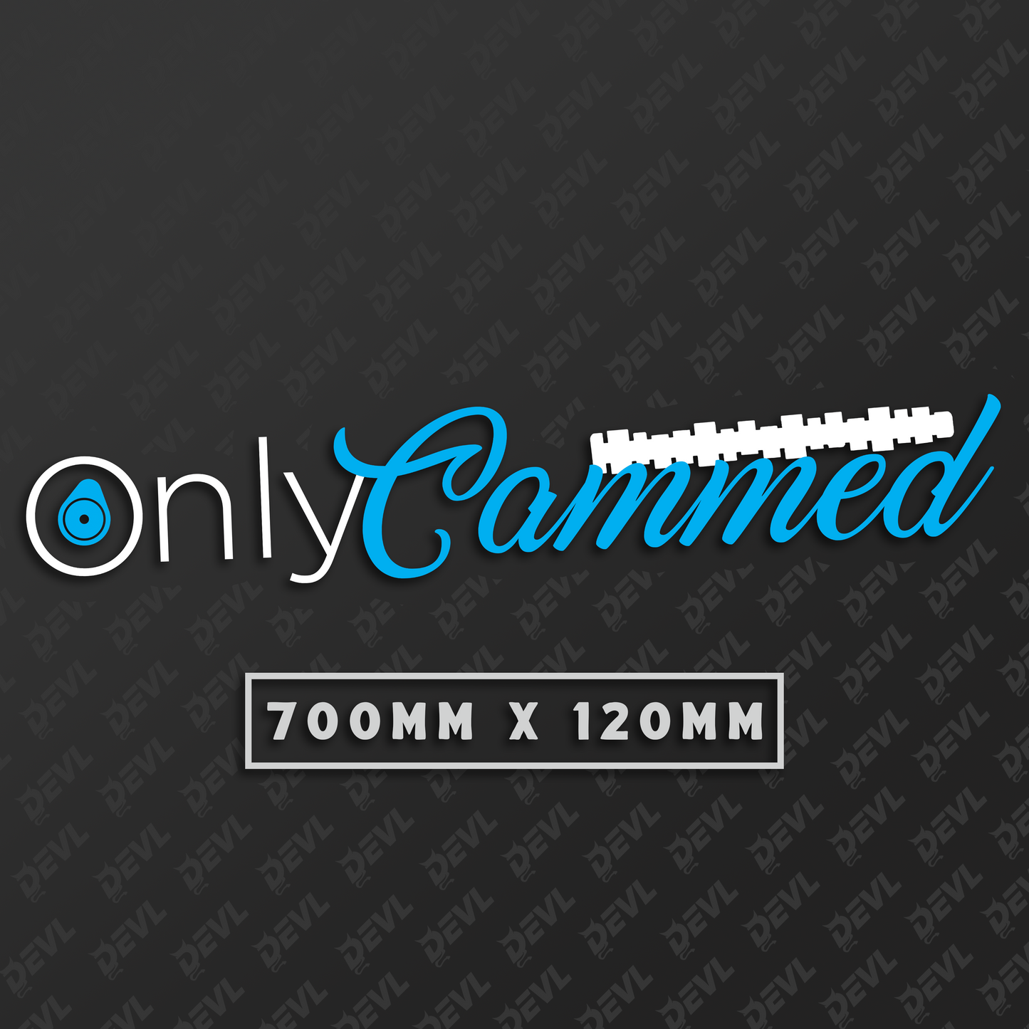 ONLY CAMMED WINDOW BANNER STICKER